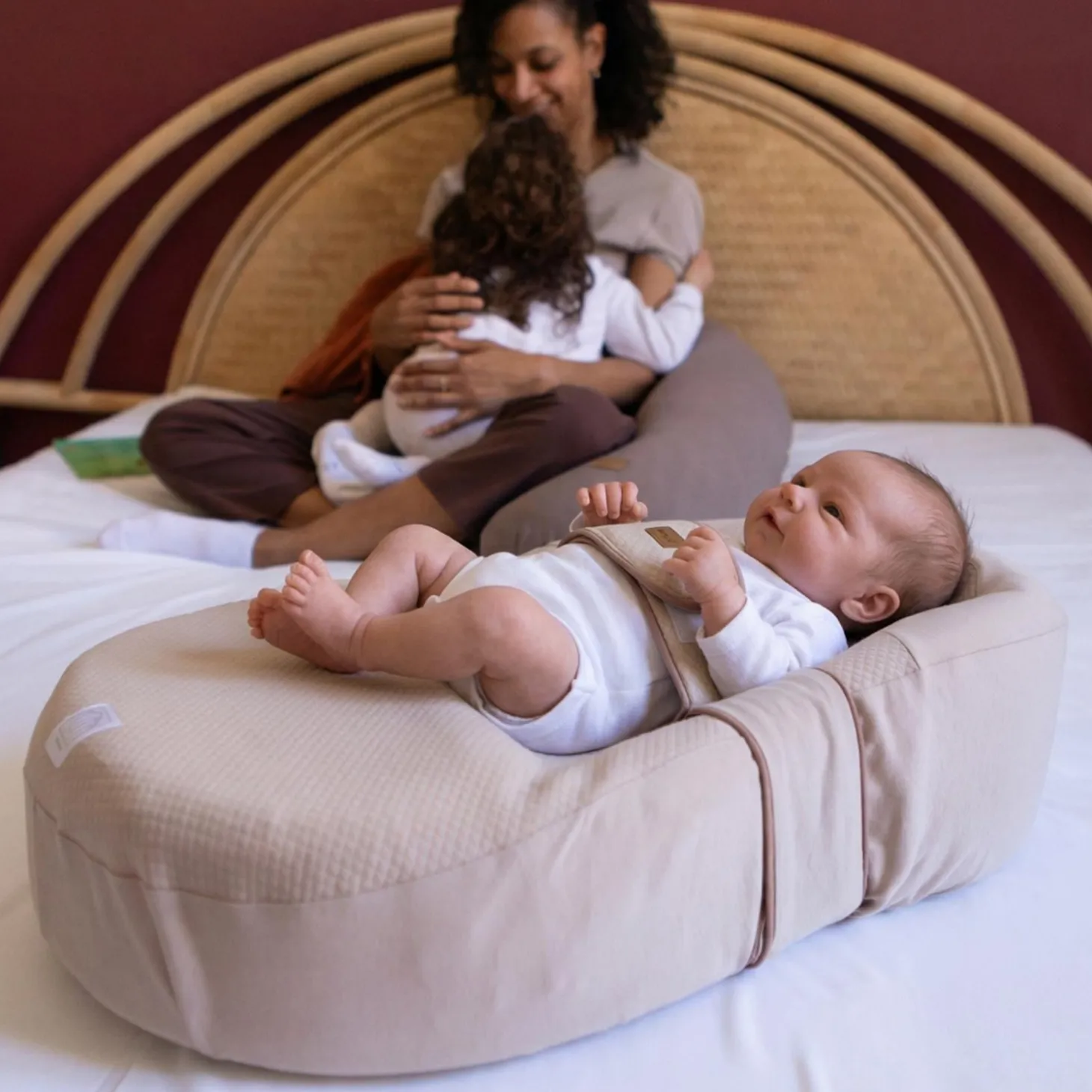 Béaba Drap Housse Cocoonababy Fleur de Coton Avoine