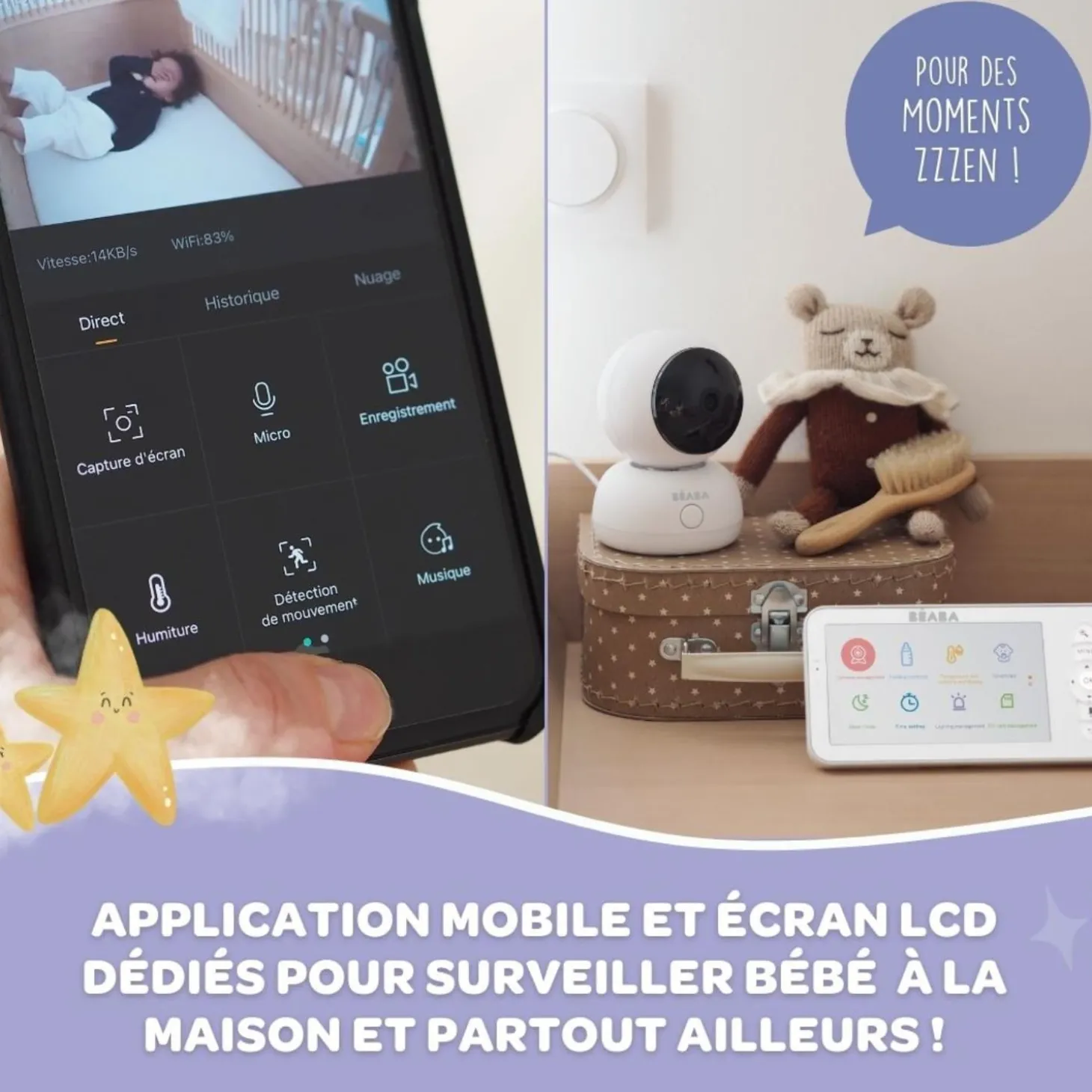 Béaba Ecoute Bébé Vidéo Zen Premium