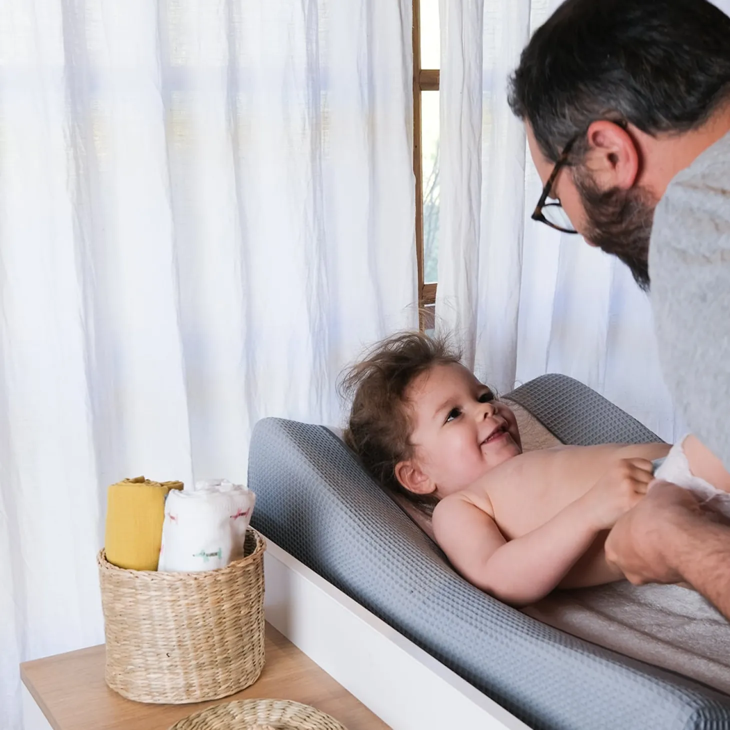 Béaba Housse en coton pour matelas Sofalange Light Mist