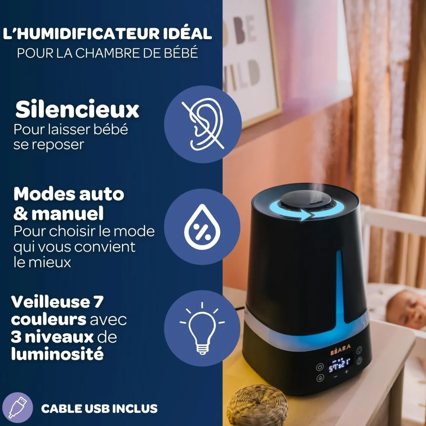 Béaba Humidificateur Night Blue
