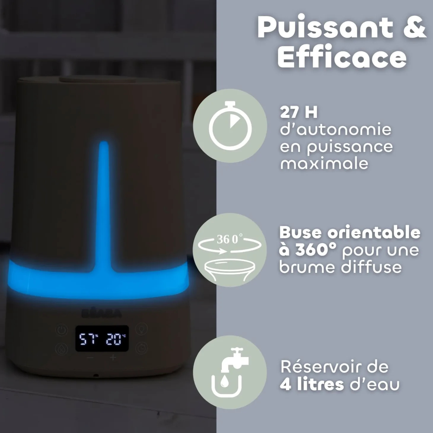 Béaba Humidificateur Zen Air Terre d'argile