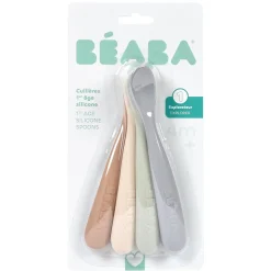 Béaba                    Lot de 4 cuillères 1er âge    Natural