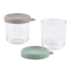 Béaba Lot de 2 Portions verre Green/Gazell 250 ml