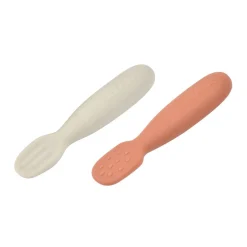Béaba                    Lot de 2 pré-couverts silicone    Terracotta