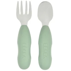 Béaba                    Lot de 2 pré-couverts silicone    Sage Green