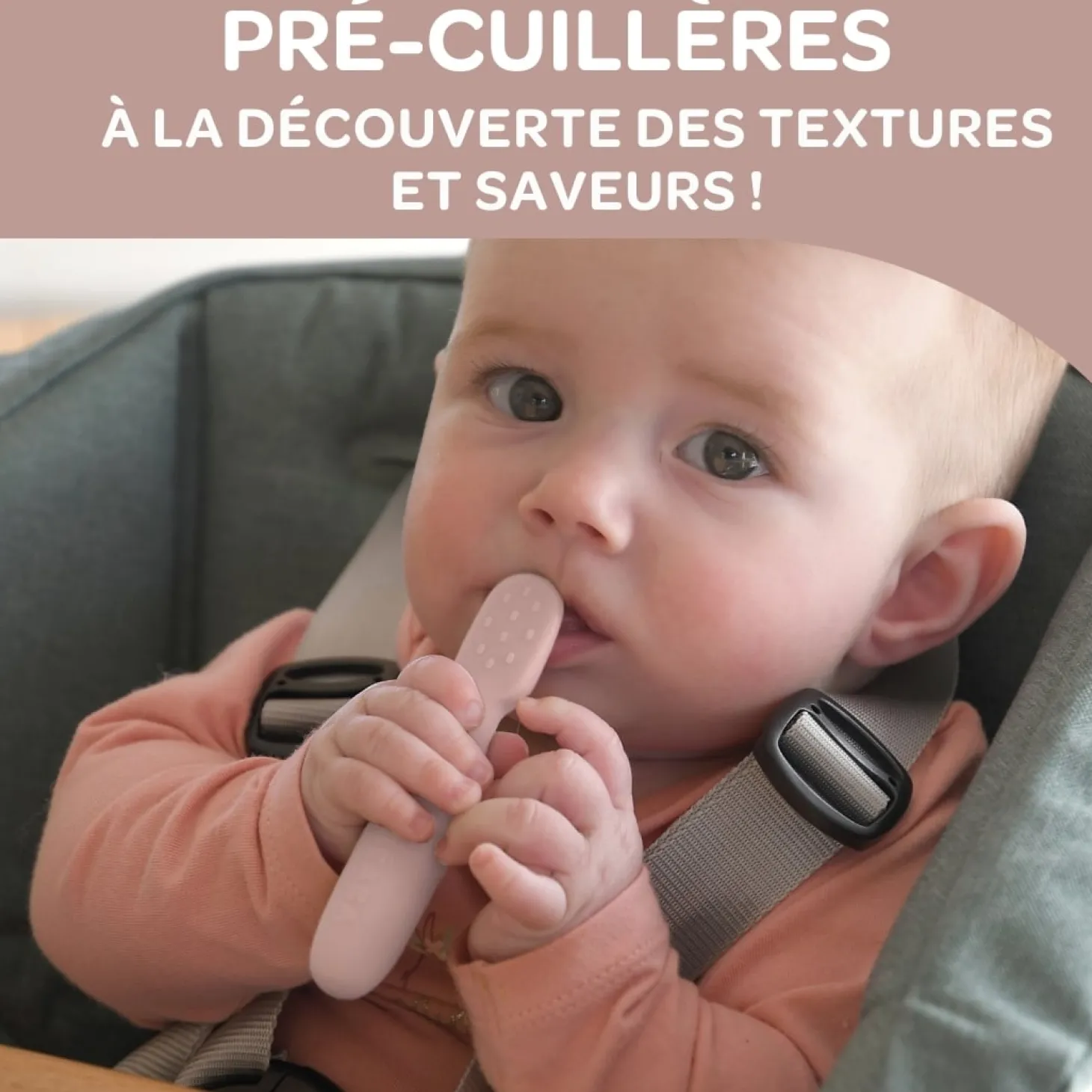 Béaba Lot de 2 Pré-Cuillères en silicone Barbe A Papa