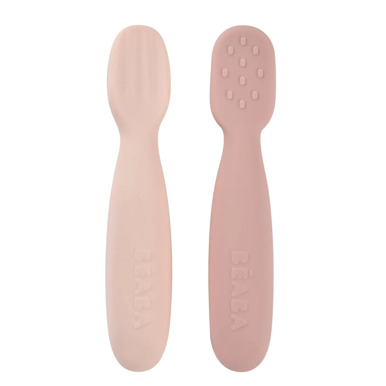 Béaba Lot de 2 Pré-Cuillères en silicone Barbe A Papa