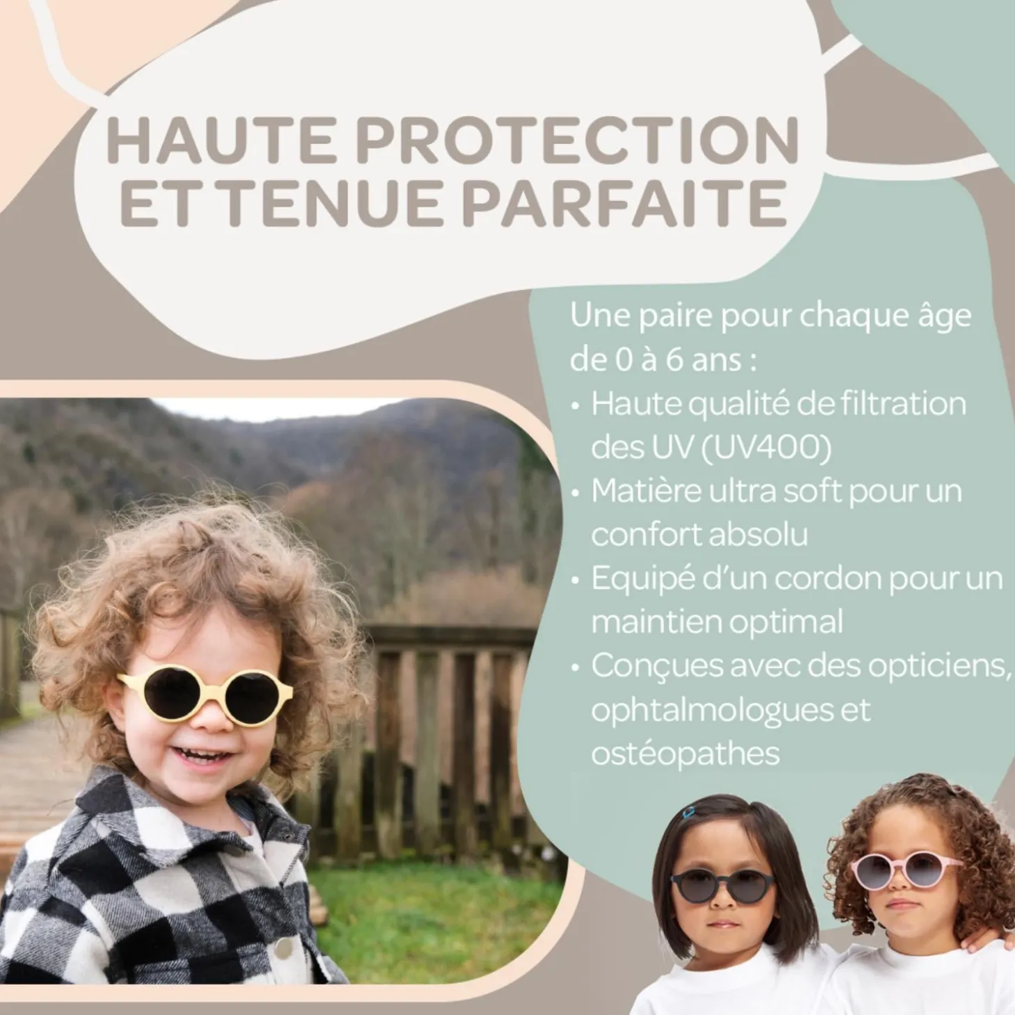 Béaba Lunette Glee Galet/Pebble 0-9 mois