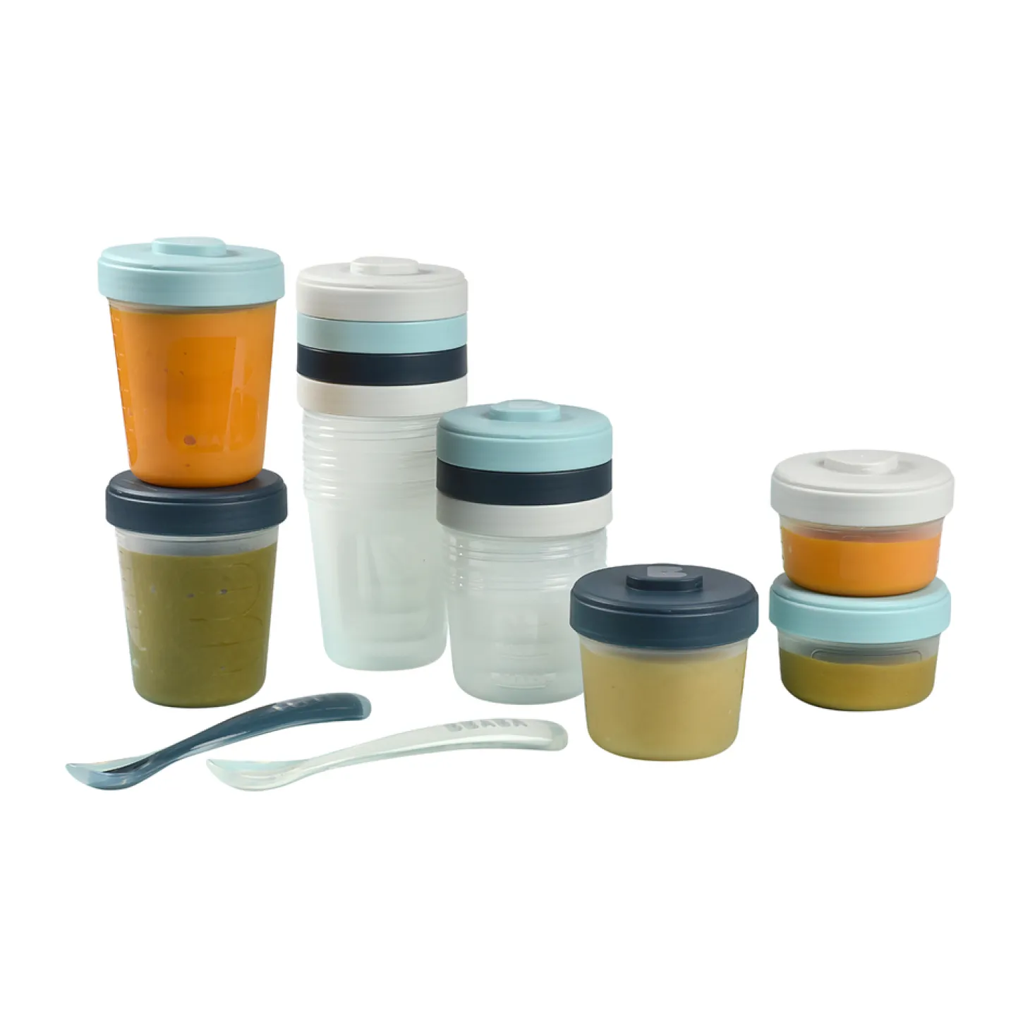 Béaba Pack 1er repas 12 portions + 2 cuillères 1er âge Storm