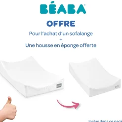 Béaba Pack matelas à langer Sofalange avec housse Blanc