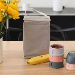 Béaba                    Pochette repas  isotherme canvas    Gris Perle