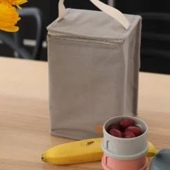 Béaba Pochette repas isotherme canvas Gris Perle