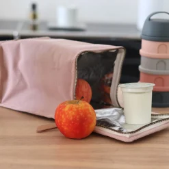 Béaba Pochette repas isotherme canvas Rose Poudré