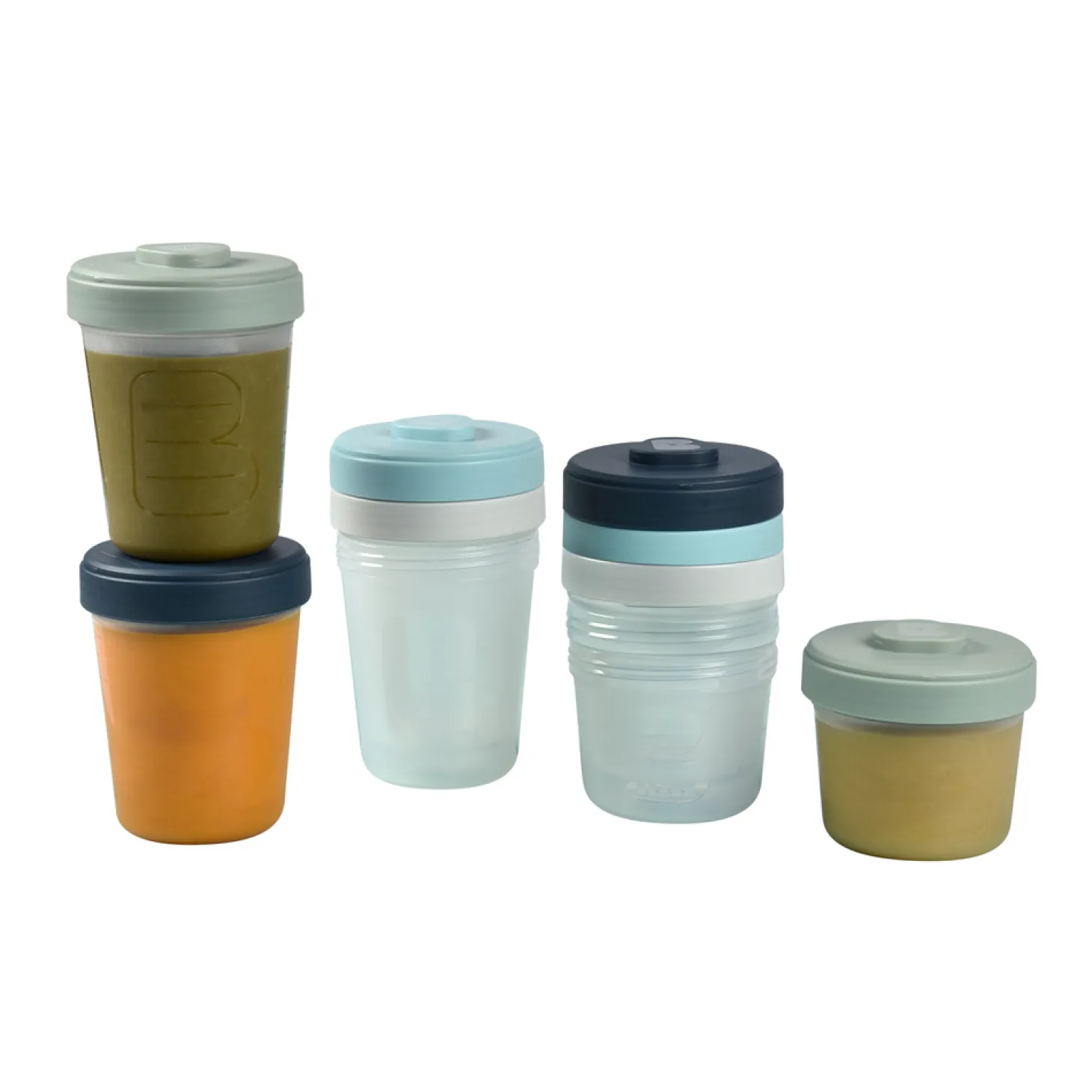 Béaba 8 pots de conservation Clip 2e âge Coloris Assortis