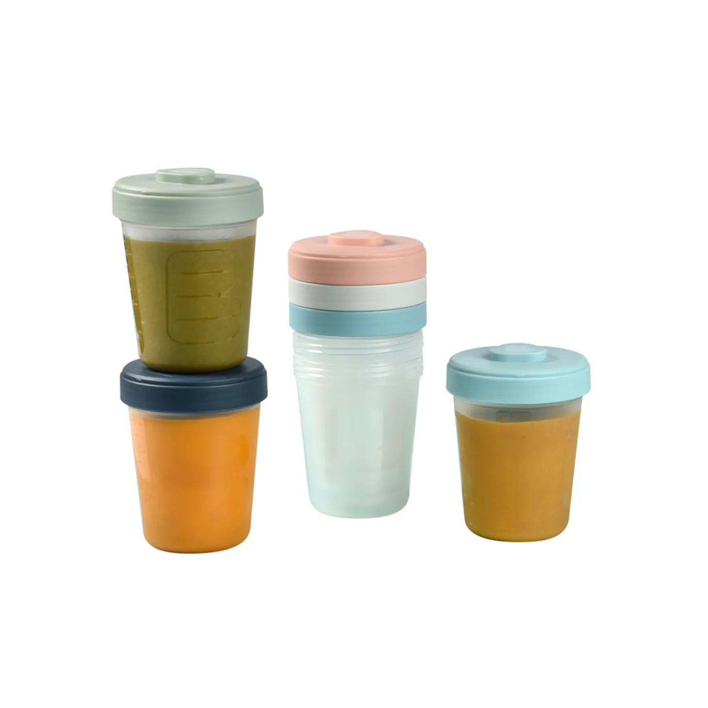 Béaba 6 pots de conservation Clip 2e âge Coloris Assortis