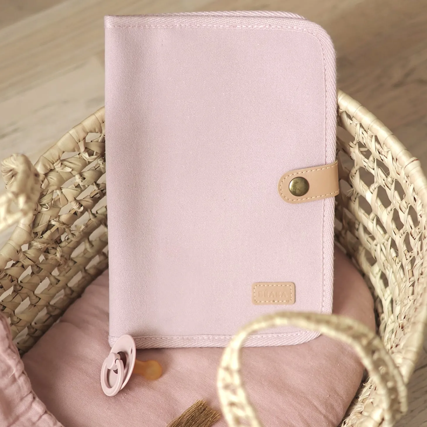 Béaba Protège carnet de santé canvas Rose Poudré
