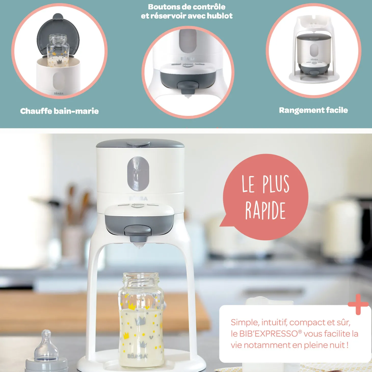 Béaba Préparateur de biberon Bib Expresso Nightblue