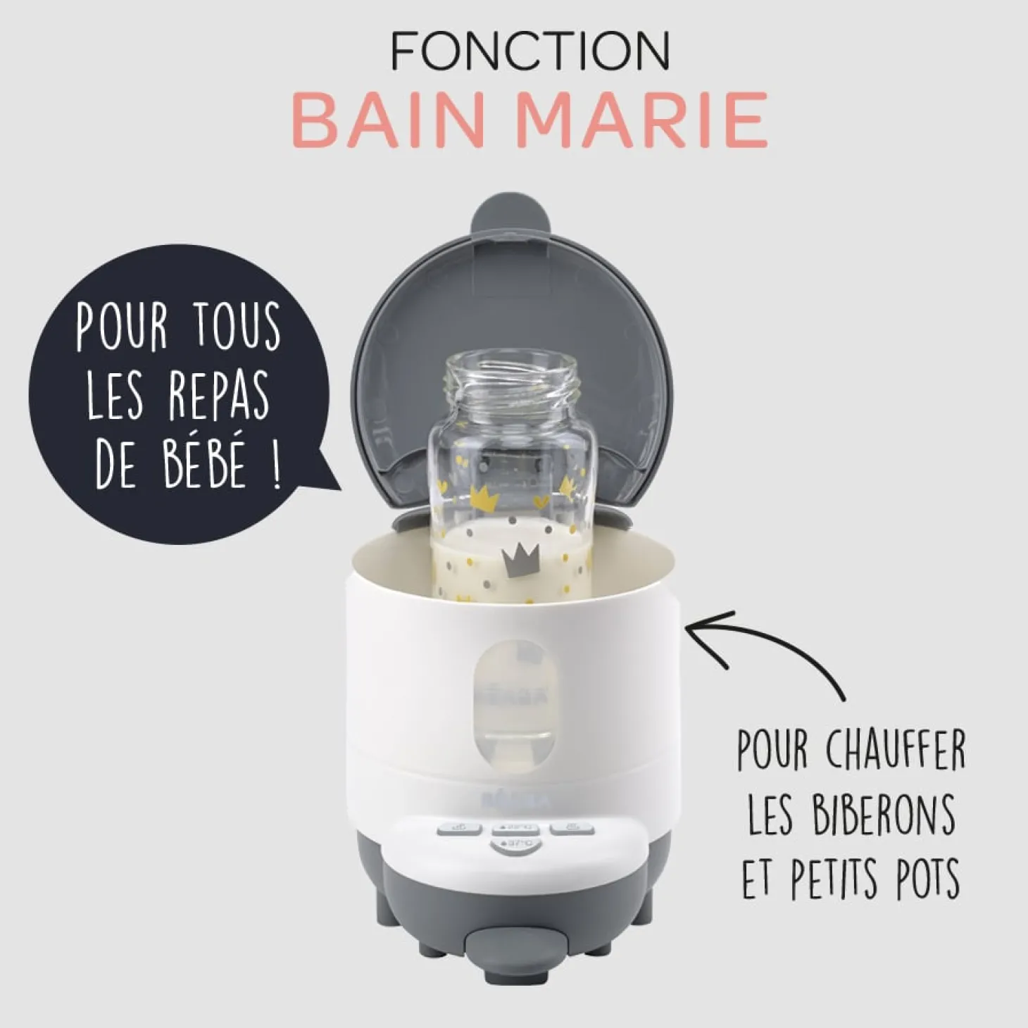 Béaba Préparateur de biberon Bib Expresso White/Grey