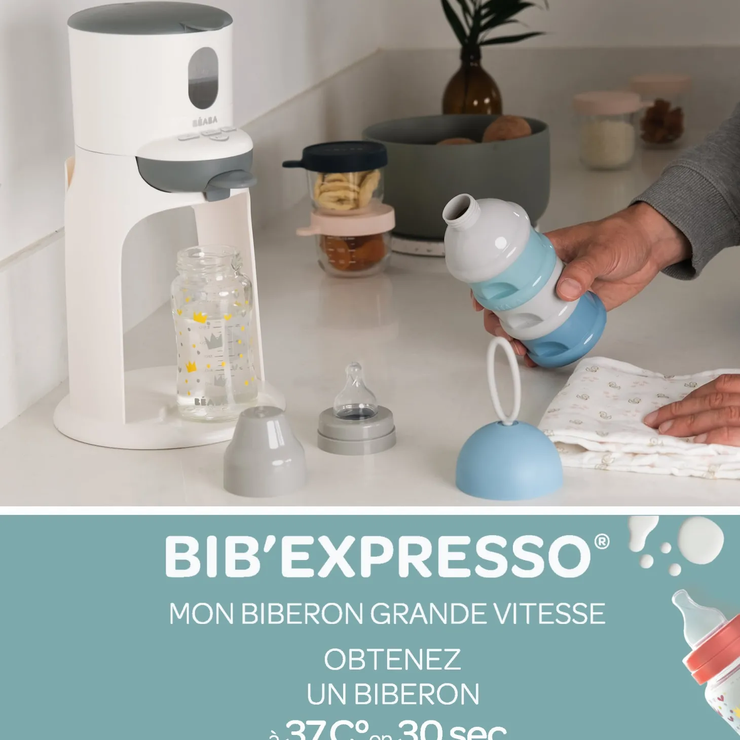 Béaba Préparateur de biberon Bib Expresso White/Grey