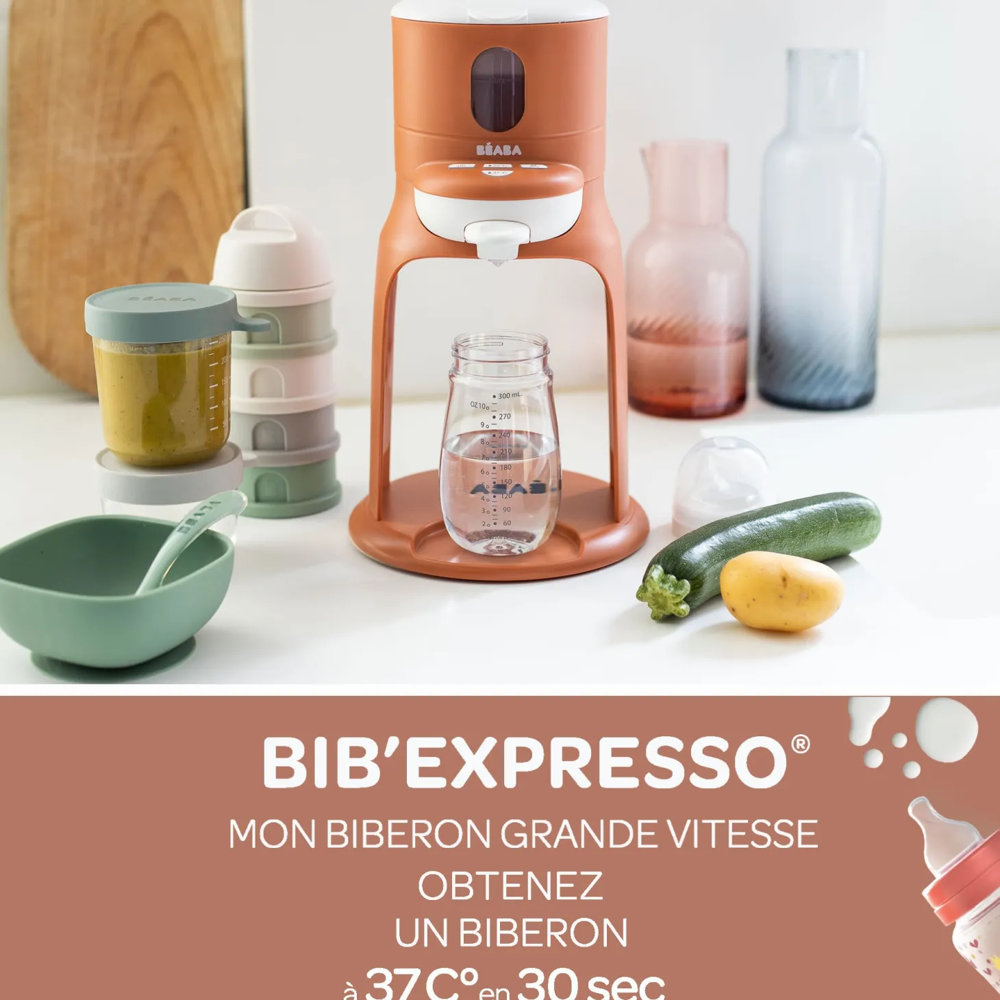 Béaba Préparateur de biberon Bib Expresso Terracotta