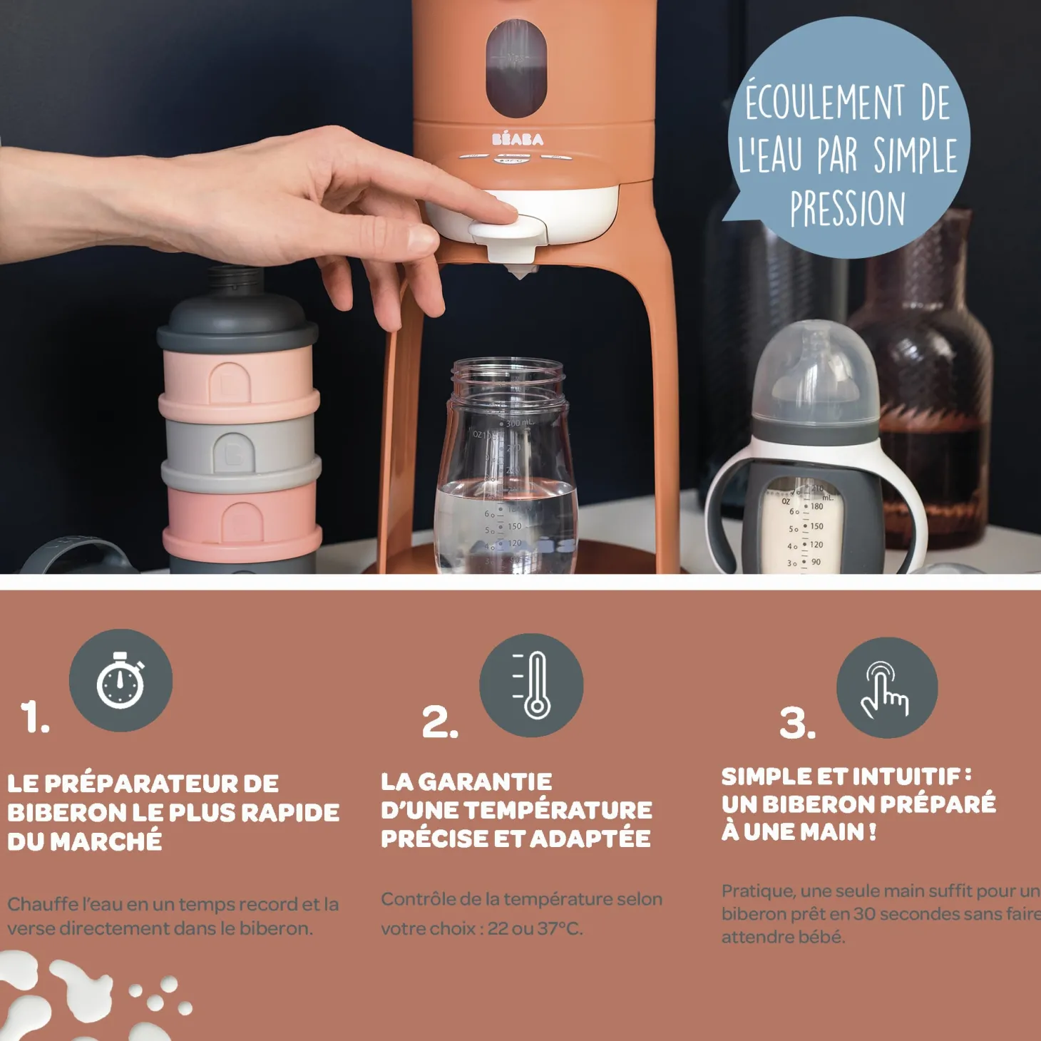 Béaba Préparateur de biberon Bib Expresso Terracotta