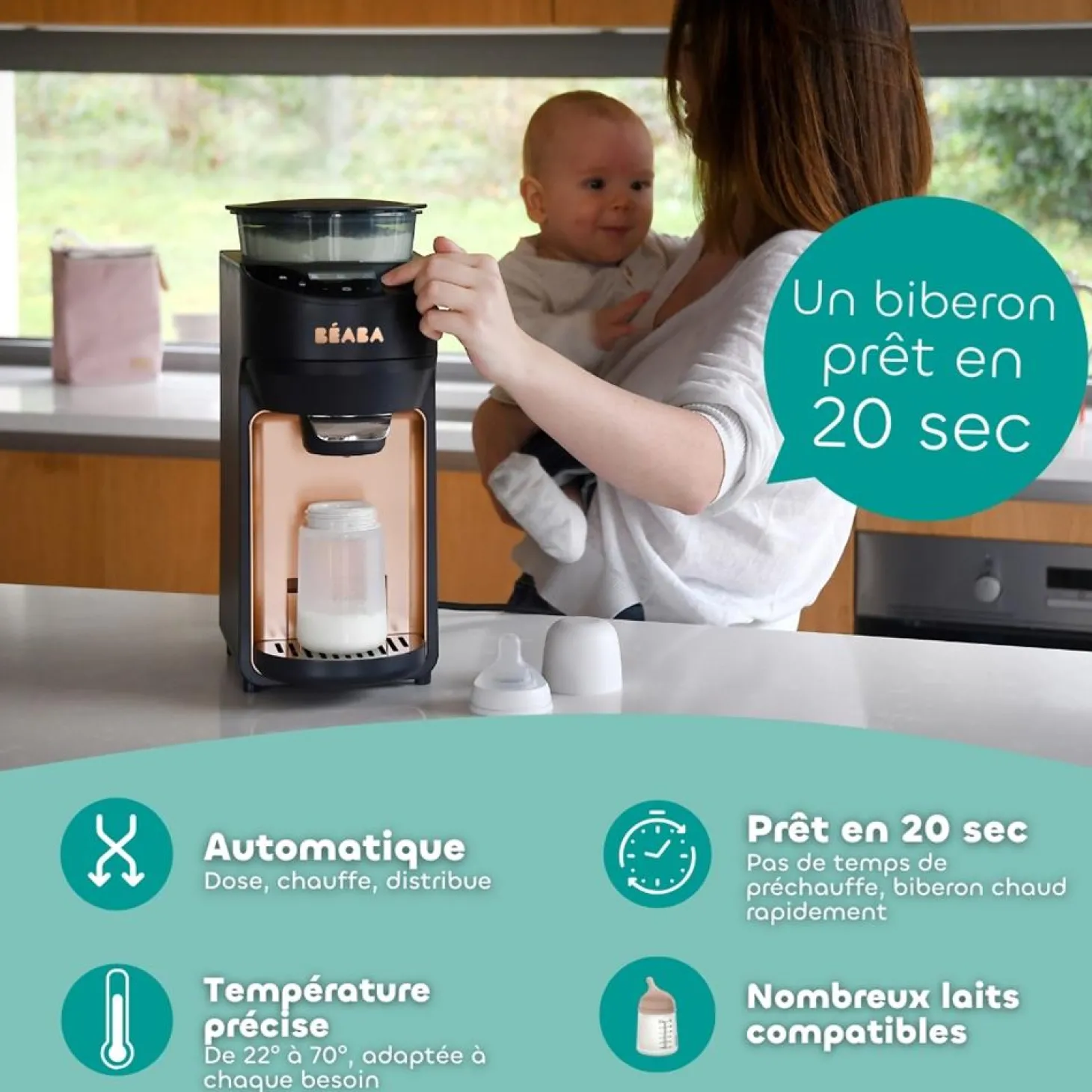 Béaba Préparateur de biberons Milkeo Plus Night blue