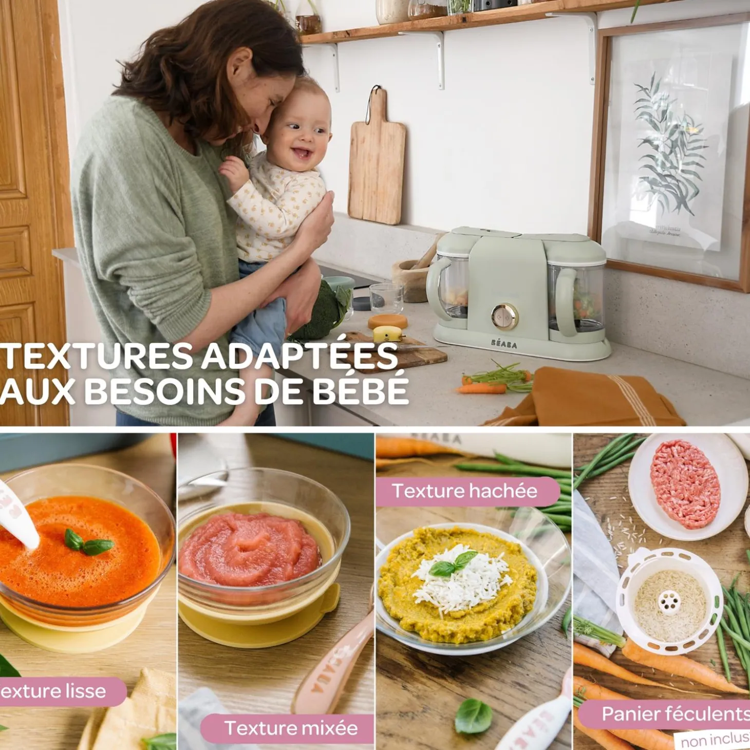 Béaba Robot cuiseur Babycook Duo Misty Green