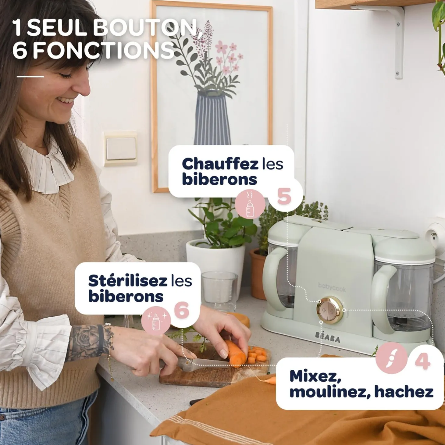 Béaba Robot cuiseur Babycook Duo Misty Green