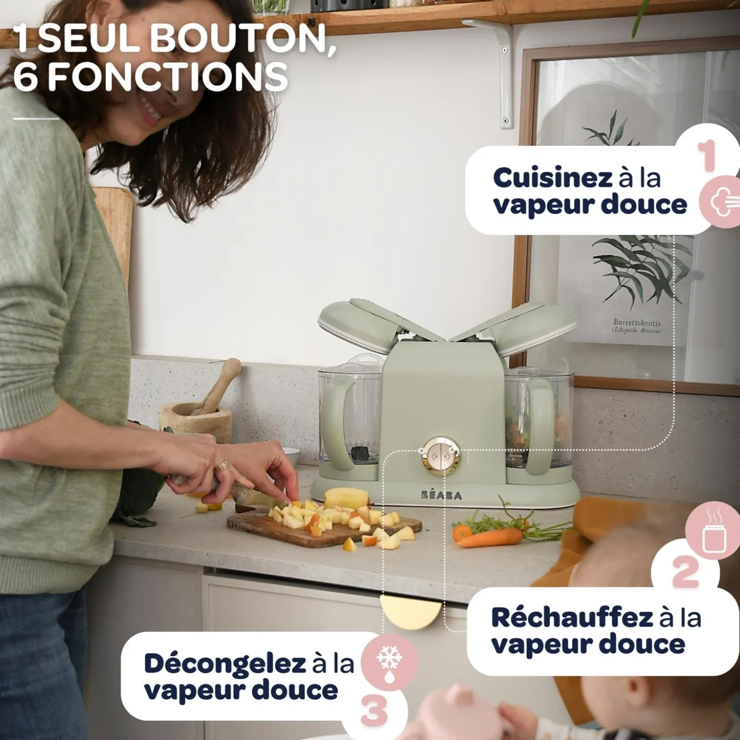 Béaba Robot cuiseur Babycook Duo Misty Green