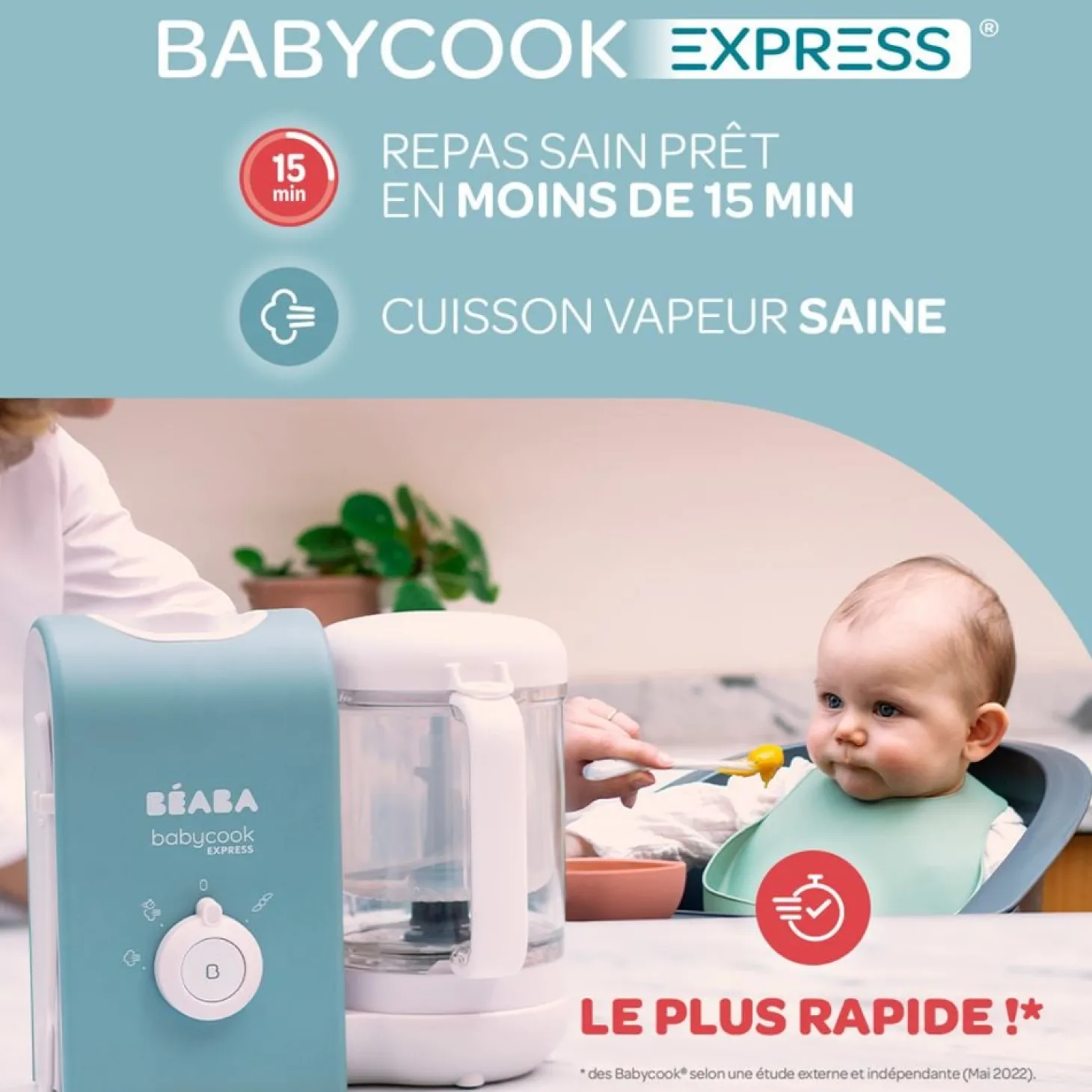 Béaba Robot multifonction Babycook Express Gris Velours
