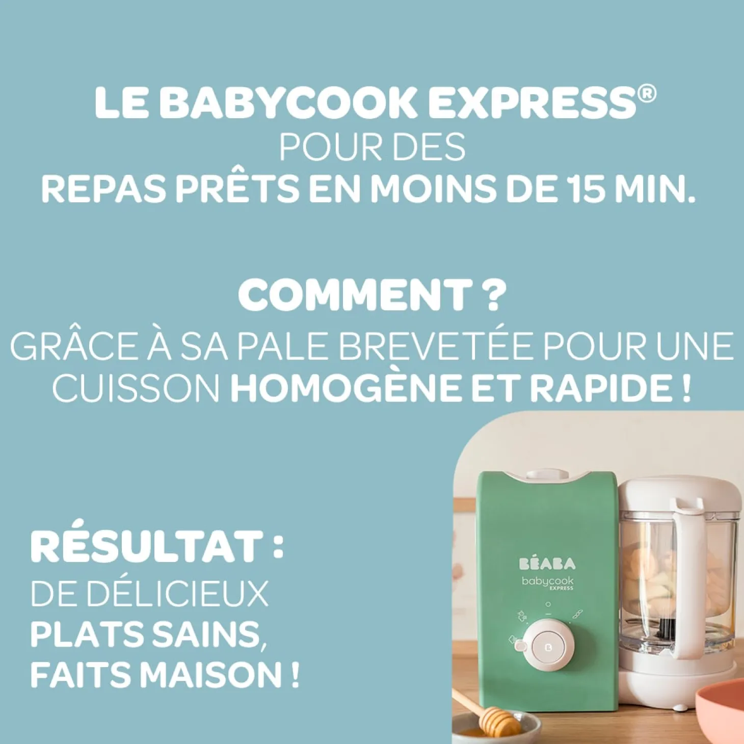 Béaba Robot multifonction Babycook Express Vert Sauge