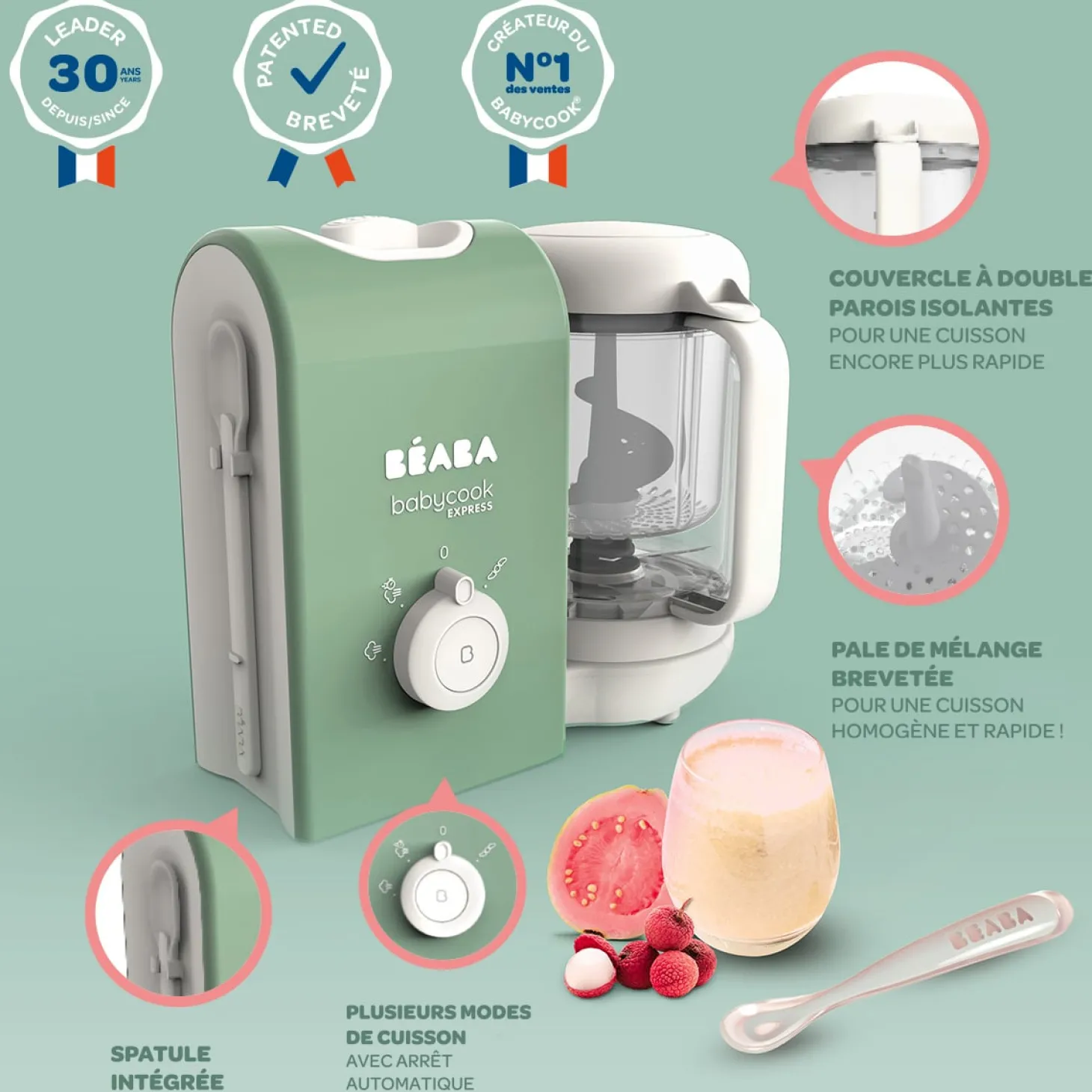 Béaba Robot multifonction Babycook Express Vert Sauge