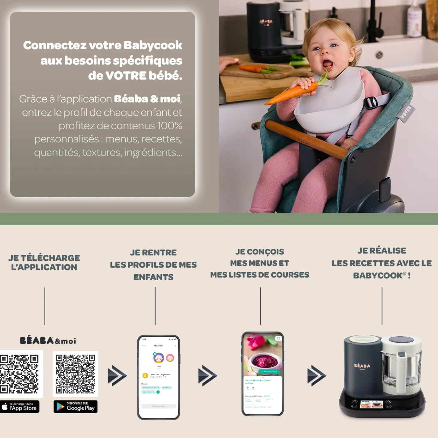 Béaba Robot multifonction Babycook Smart Gris Anthracite
