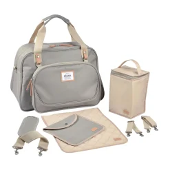 Béaba                    Sac à langer Genève Vintage    Gris velours