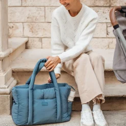 Béaba                    Sac à langer Paris Puffy    Bleu Baltique