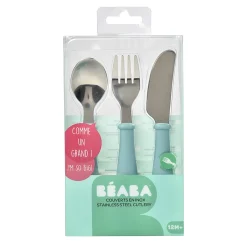 Béaba Set de 3 Couverts Inox Airy Green