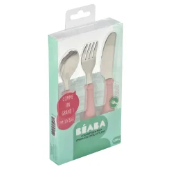 Béaba Set de 3 Couverts Inox Old Pink