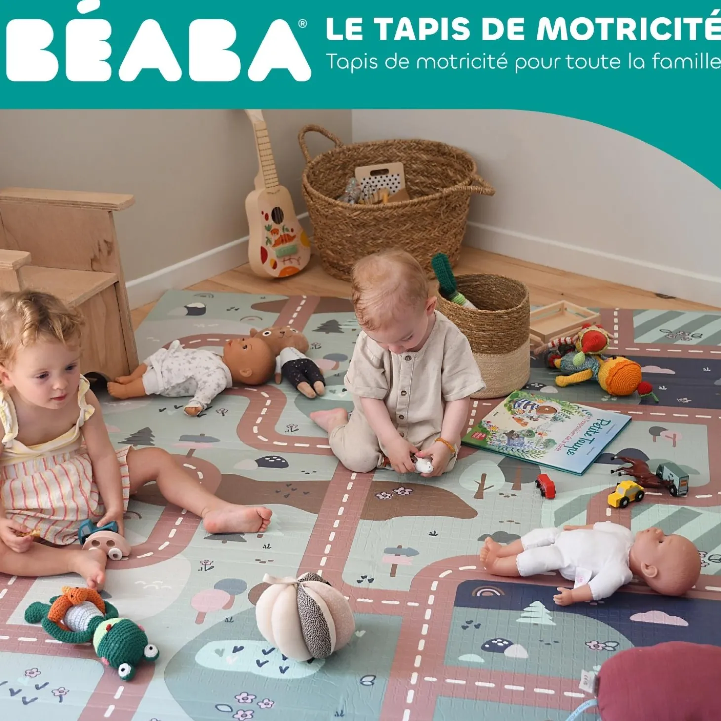 Béaba Tapis de Motricité XL Reversible Play Life Landform