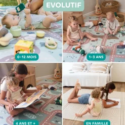 Béaba Tapis de Motricité XL Reversible Play Life Landform