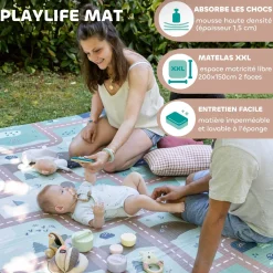 Béaba Tapis de Motricité XL Reversible Play Life Landform