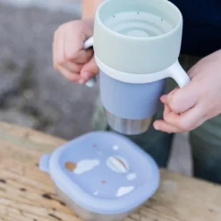 Béaba                    Tasse d'apprentissage Inox Click & Drink    Galet