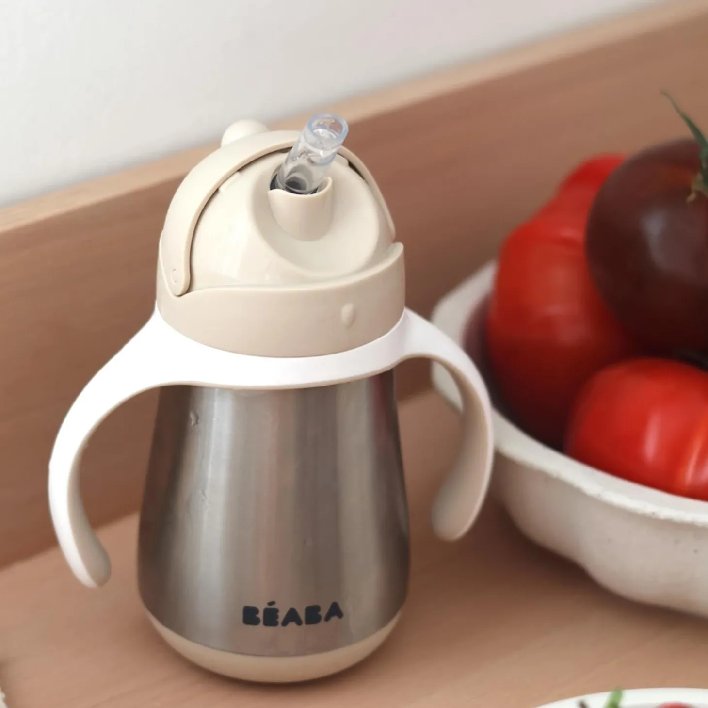 Béaba Tasse Paille Inox Clay Earth 250 ml