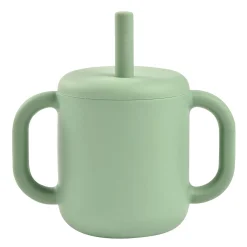 Béaba                    Tasse paille silicone    Sage Green