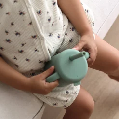 Béaba                    Tasse paille silicone    Sage Green
