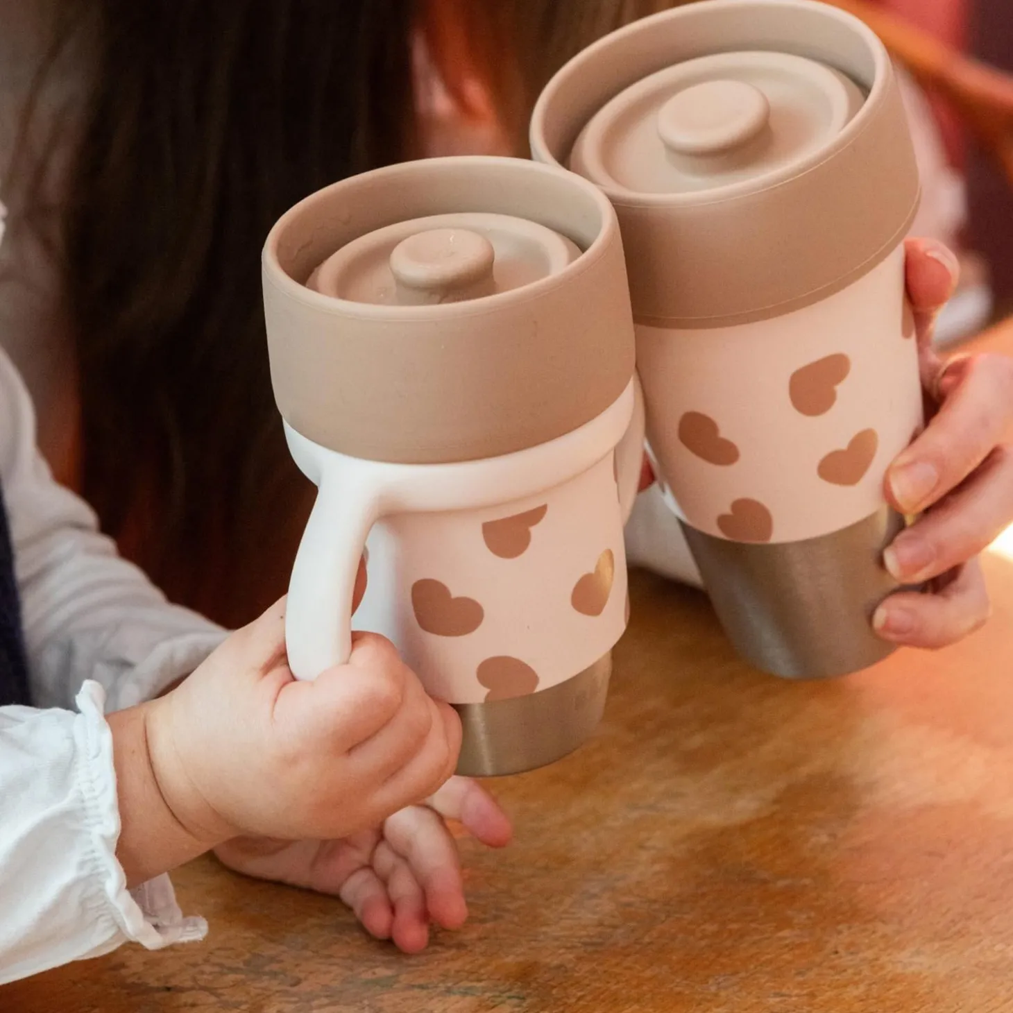 Béaba 2 Tasses Inox Click & Drink Mini & Me BigLove