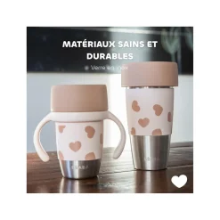 Béaba 2 Tasses Inox Click & Drink Mini & Me BigLove