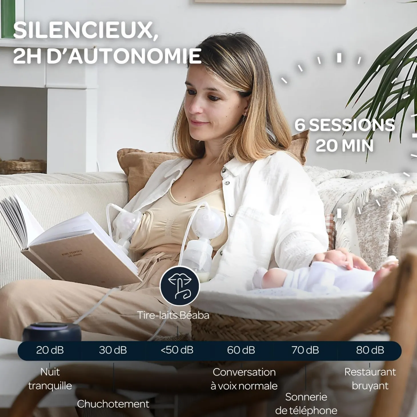 Béaba Tire-lait électrique Double Night Blue