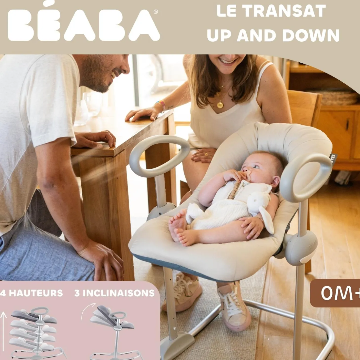 Béaba Transat Up&Down Iv Clay Earth Argile
