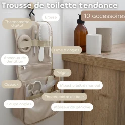 Béaba                    Trousse de Toilette Nomade 10 Accessoires    Clay Earth
