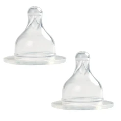 Béaba                    2 tétines pour biberons en verre à col large    Débit lent